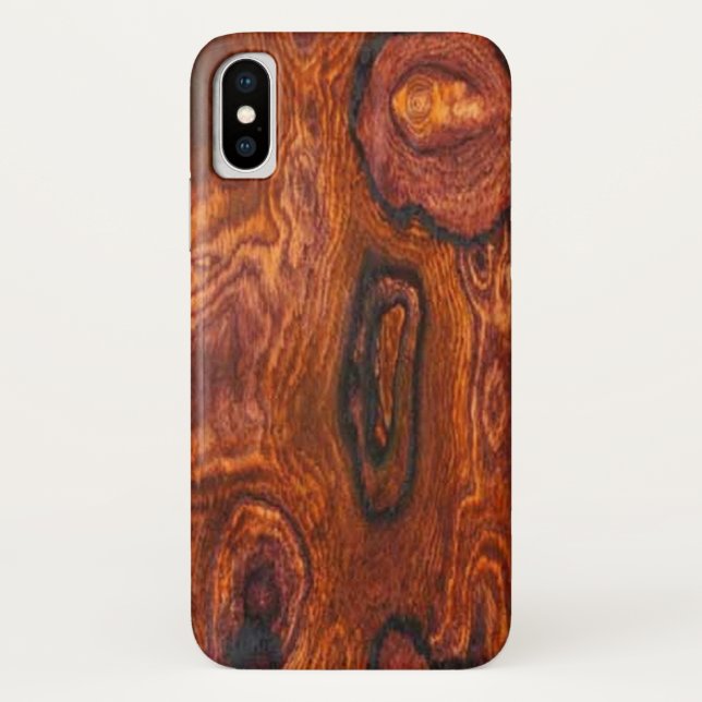 Coques Case-Mate iPhone Cocobolo (grain de bois) Finition (Dos)