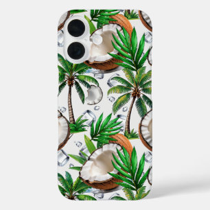 Coque Pour iPhone 16 Cocotier Palm Tree Tropical Motif Design