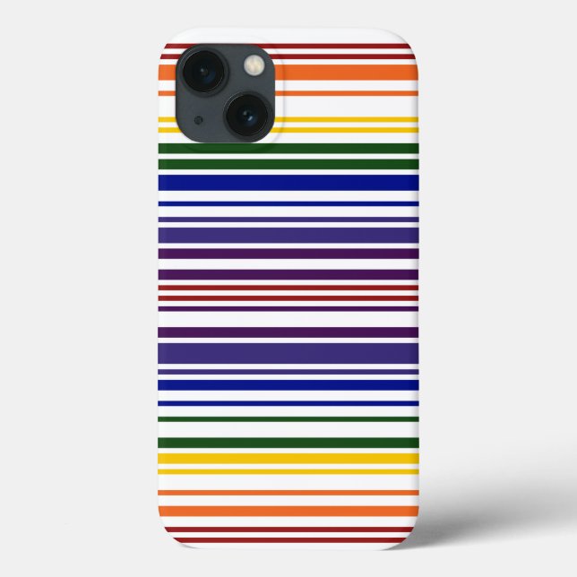 Coques Case-Mate iPhone Code barre double arc-en-ciel (Verso)