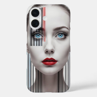 Coque Pour iPhone 16 Code-barres couvre-fille moderne