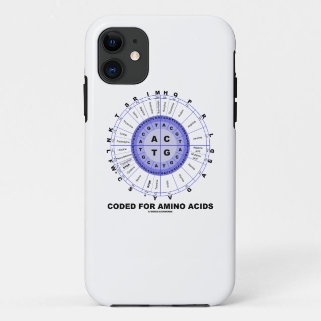 Coques Case-Mate iPhone Codé pour les acides aminés (ADN de code (Dos)