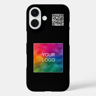 Coque Pour iPhone 16 Code QR personnalisé Téléchargez votre propre logo