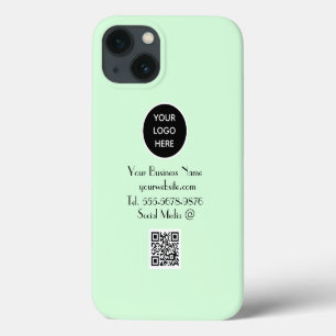 Case-Mate iPhone Case Code QR personnalisé vert menthe minimaliste moder