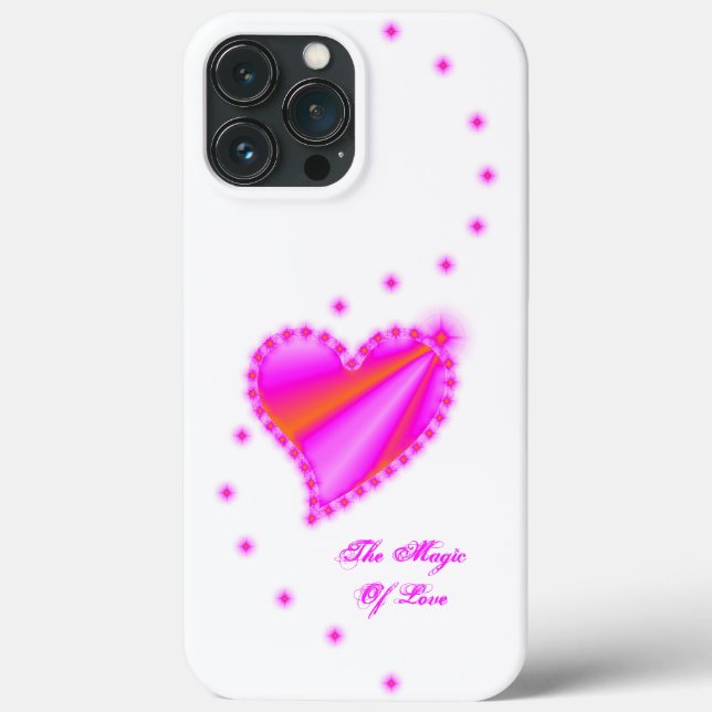 Coques Case-Mate iPhone Coeur arc-en-ciel avec étoiles, La magie de l'amou (Verso)