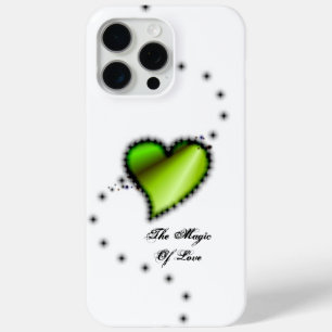 Coque iPhone 15 Pro Max Coeur arc-en-ciel avec étoiles, La magie de l'amou