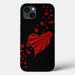 Etui iPhone Case-Mate Coeur arc-en-ciel rouge avec étoiles sur noir