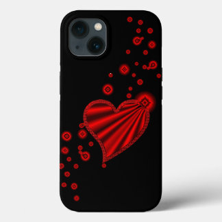 Etui iPhone Case-Mate Coeur arc-en-ciel rouge avec étoiles sur noir