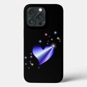 Case-Mate iPhone Case Coeur arc-en-ciel violet avec étoiles sur noir
