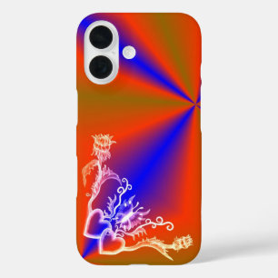 Coque Pour iPhone 16 Cœur avec fleur et papillon