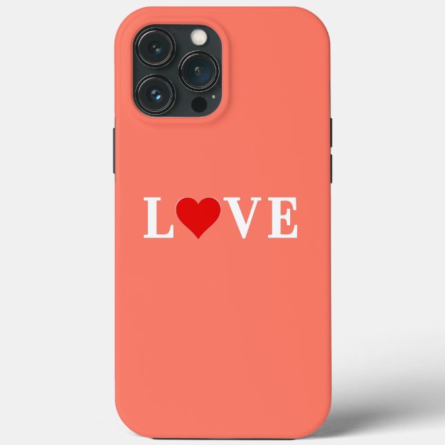 Coques Case-Mate iPhone Coeur d'amour orange (Verso)
