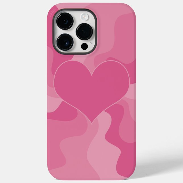 Coques Case-Mate iPhone Coeur d'amour - rose (Verso)