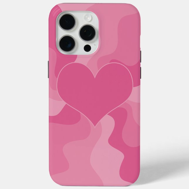 Coques Case-Mate iPhone Coeur d'amour - rose (Verso)