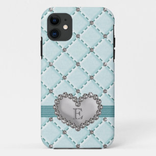Coque iPhone 11 Coeur de fausse pierre piqué par Faux d'Aqua