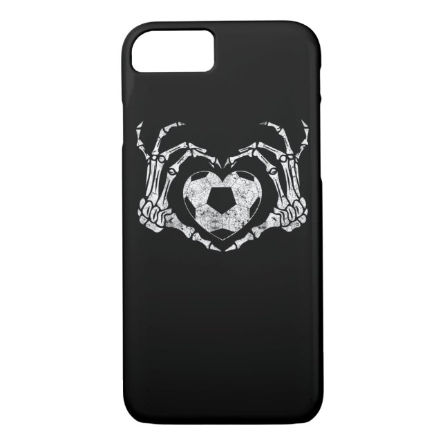 Coques Case-Mate iPhone Coeur de football Squelette main Halloween Costume (Dos)