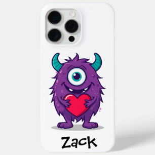 Coque iPhone 15 Pro Max Cœur de la Saint-Valentin Monstre Dessin Animé Per