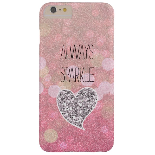 Coques Case-Mate iPhone Coeur de Parties scintillant en argent rose étince (Dos)