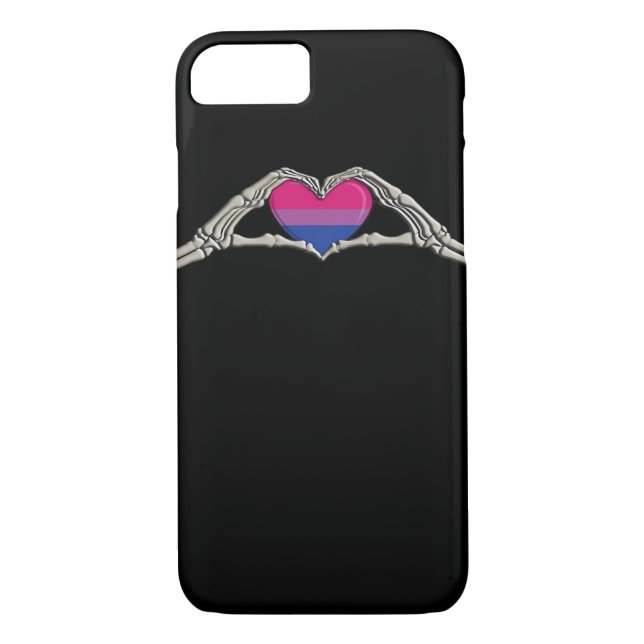 Coques Case-Mate iPhone Coeur des mains osseuses Goth bisexuel (Dos)