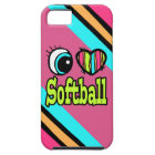 Coeur des yeux brillants J'aime le softball