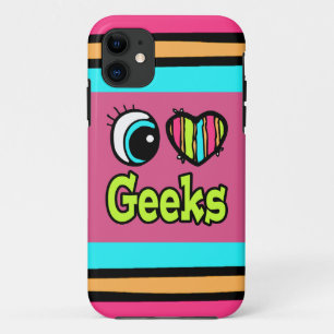 Coques Pour iPhone Coeur des yeux lumineux J'aime Geeks