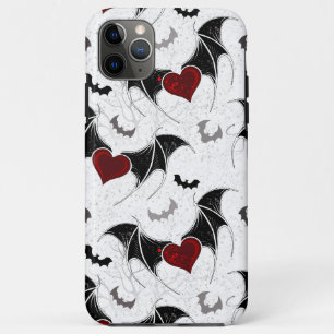 Case-Mate iPhone Case Coeur d'Halloween avec ailes de chauve-souris noir