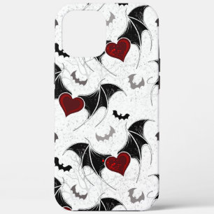 Case-Mate iPhone Case Coeur d'Halloween avec ailes de chauve-souris noir