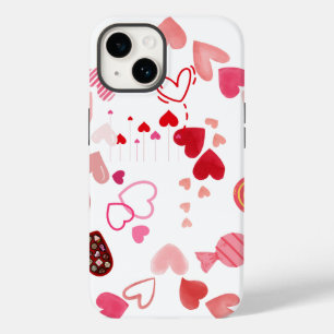 Coque Pour iPhone 14 Cœur doux autour de bonbons doux