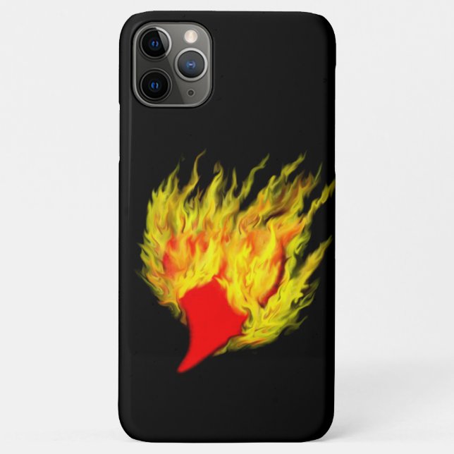 Coques Case-Mate iPhone Coeur en flammes (Dos)