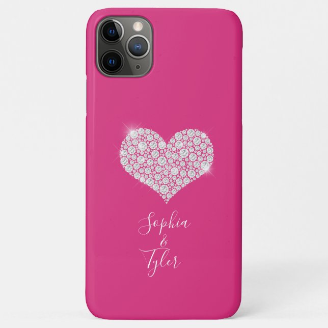 Coques Case-Mate iPhone Coeur étincelant en diamant, Script do-it-yourself (Dos)