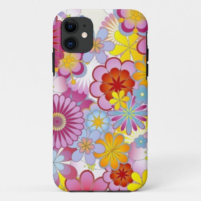 Coques Case-Mate iPhone Coeur floral avec des papillons (Dos)