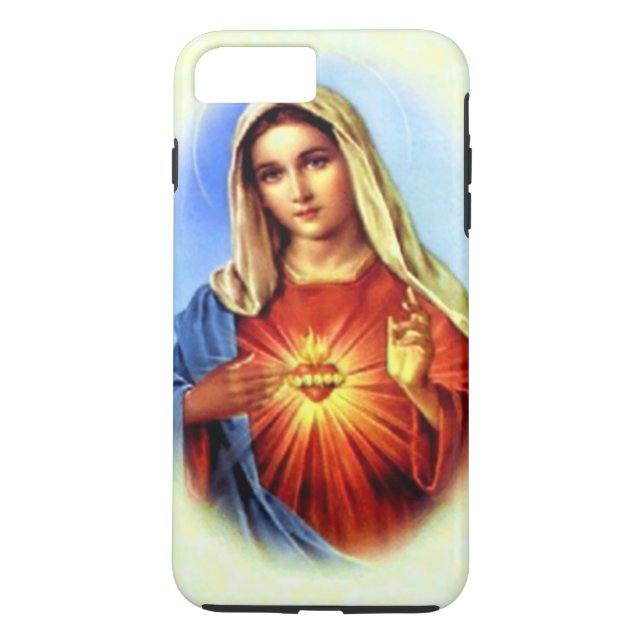 Coques Case-Mate iPhone Coeur impeccable de Vierge Marie béni (Dos)