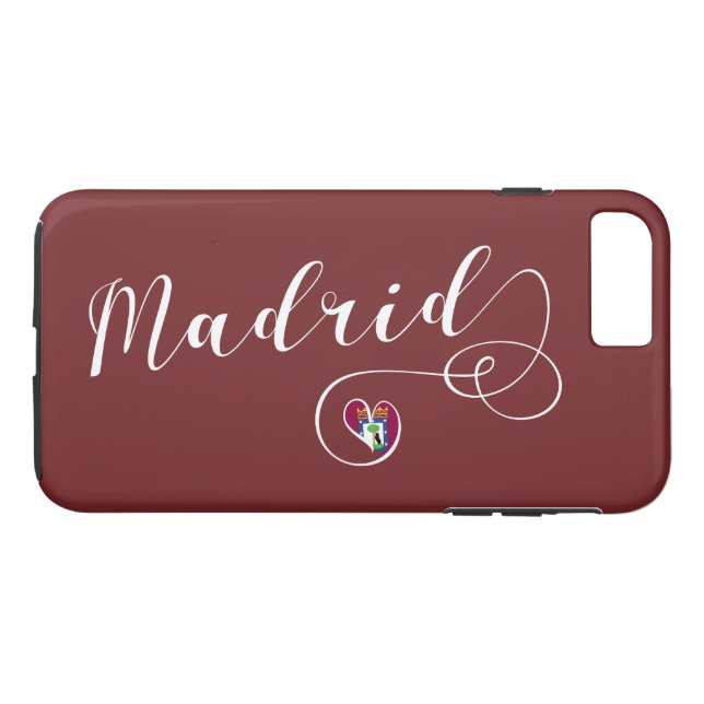 Coques Case-Mate iPhone Coeur Madrid Cellulaire Boîtier, Espagne (Dos (Horizontal))
