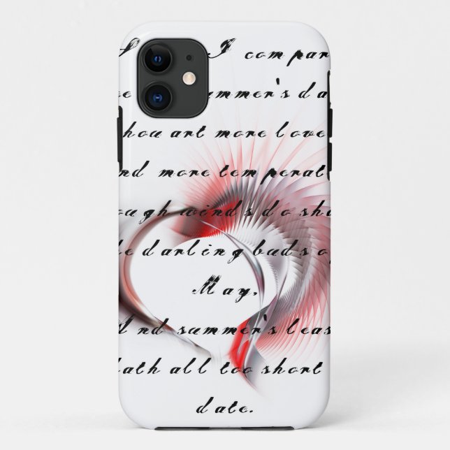 Coques Case-Mate iPhone Coeur métallique avec sonnet de Shakespeare 18 (Dos)