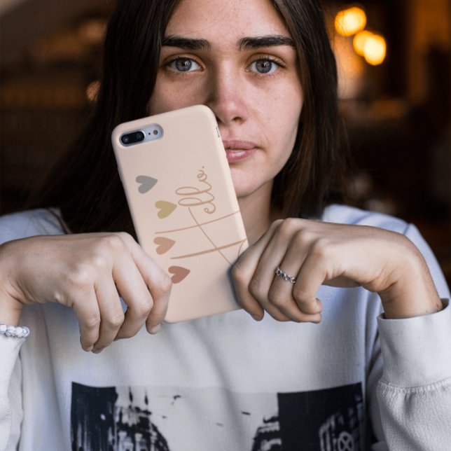 Coques Case-Mate iPhone Coeur mignon Bonjour Boho (Créateur téléchargé)