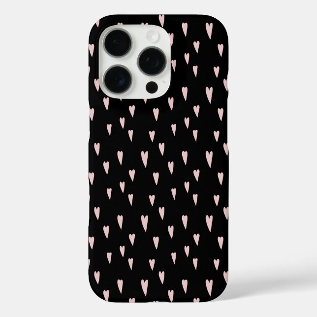 Coques Case-Mate iPhone Coeur noir et rose (Verso)