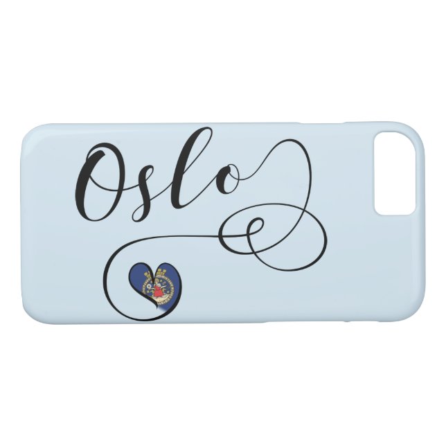 Coques Case-Mate iPhone Coeur Oslo Mobile Phone Case, Norvège (Dos (Horizontal))