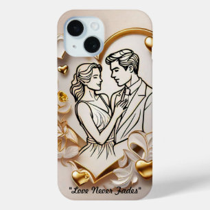 Coque Pour iPhone 15 "Coeur romantique intemporel"