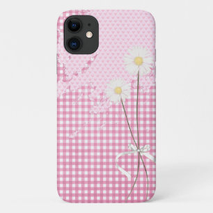 Case-Mate iPhone Case coeur rose abstrait et marguerites