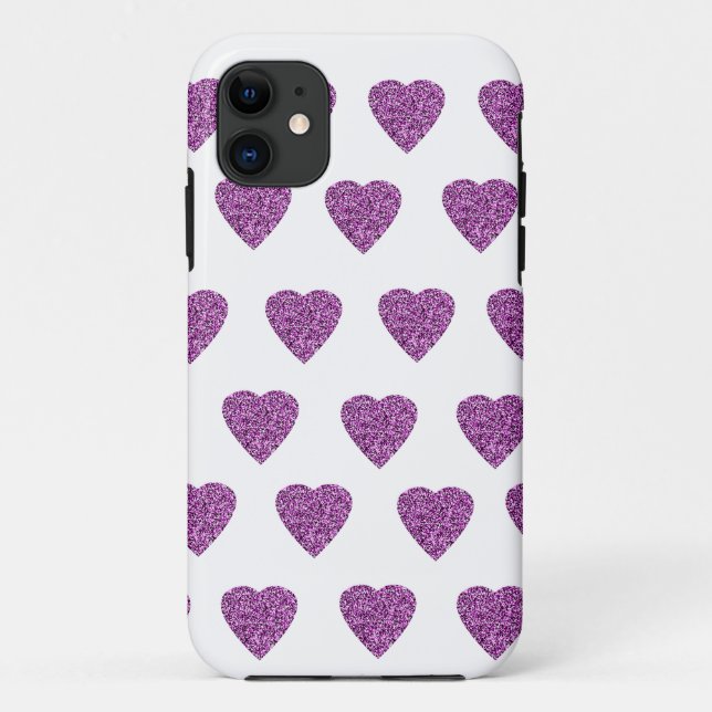 Coques Case-Mate iPhone Coeur scintiller rose roses vifs (Dos)