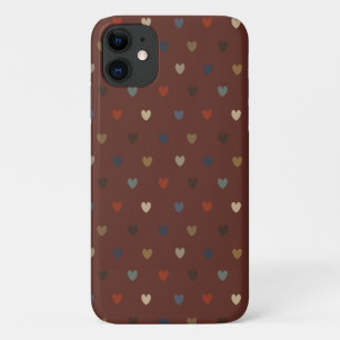 Case-Mate iPhone Case Cœurs à pois sur marron kilim