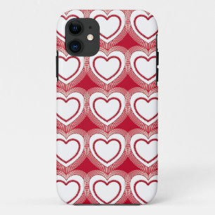 Case-Mate iPhone Case Coeurs Abstraits modernes - Rouge et Blanc