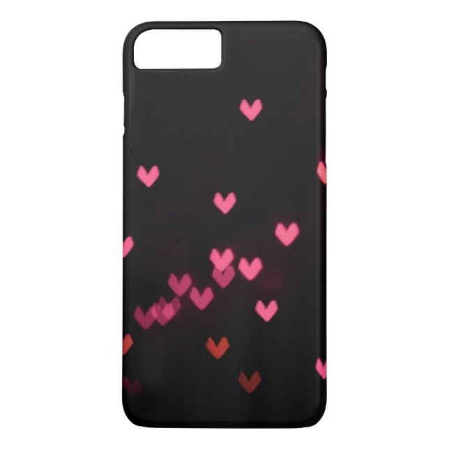 Coques Case-Mate iPhone Cœurs dans le noir (Dos)