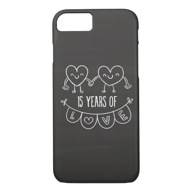 Coques Case-Mate iPhone Coeurs de calèche-cadeaux du 15e anniversaire (Dos)