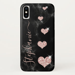 Case-Mate iPhone Case Coeurs de la Parties scintillant d'or des Roses fi