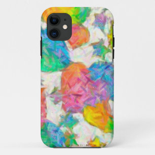 Coque iPhone 11 Cœurs de la Saint-Valentin pastel impressionniste