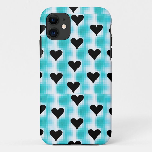 Coques Case-Mate iPhone Coeurs De Noir (Dos)