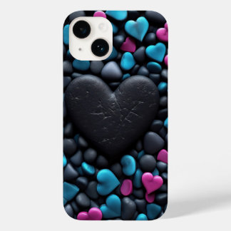 Coque Pour iPhone 14 Coeurs de pierre