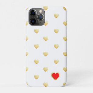 Case-Mate iPhone Case Coeurs d'or gothique sur couleur solide