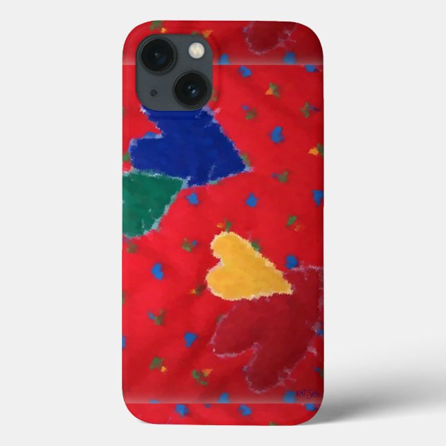 Coques Case-Mate iPhone Coeurs dorés (Verso)