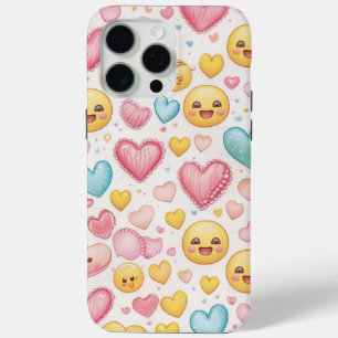 Coque iPhone 15 Pro Max Cœurs Emoji