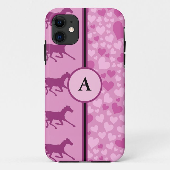 Coques Case-Mate iPhone coeurs et chevaux (Dos)